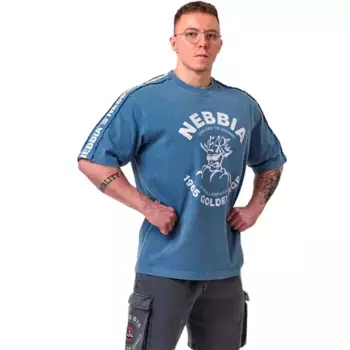 Футболка Nebbia Washed oversized golden age 790, синий