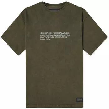 Футболка Neighborhood Pigment Dyed, цвет Olive Drab