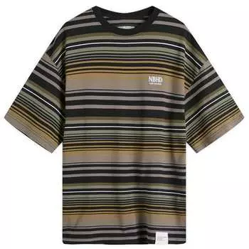 Футболка Neighborhood Stripe Crew Neck T-Shirt, цвет Olive Drab