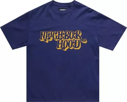 Футболка Neighborhood Sulfur Dye Short-Sleeve Crew 'Navy', синий