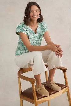 Футболка Nelly с разрезом White Stuff, синий