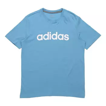 Футболка neo casual sports round neck short sleeve sky blue Adidas, голубой