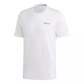 Футболка neo essentials logo printing minimalistic short sleeve white Adidas, белый