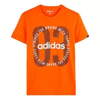 Футболка neo m tee ss casual sports round neck short sleeve orange Adidas, оранжевый