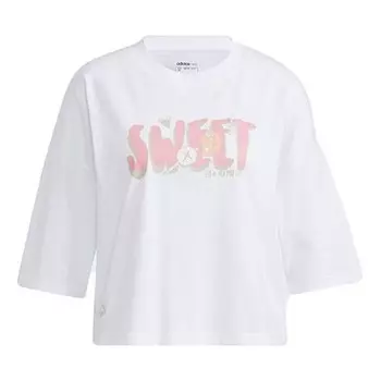 Футболка neo may love с принтом круглый вырез Adidas, белый