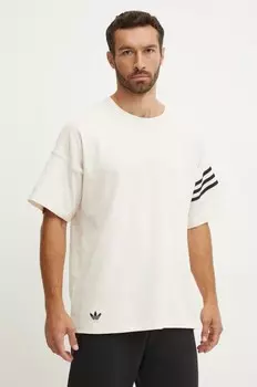 Футболка Neuclassics Tee из хлопка adidas Originals, бежевый