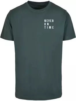 Футболка Never On Time Tee Mister Tee, зеленый