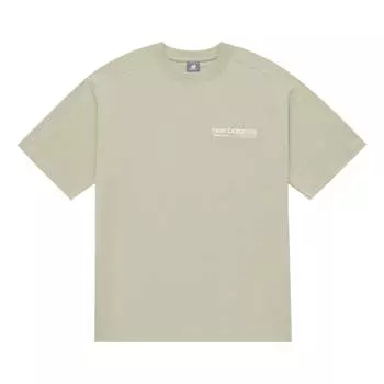 Футболка New Balance Wordmark Logo T-Shirt 'Khaki Green', зеленый