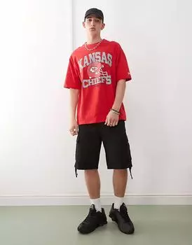 Футболка New Era Kansas City Chiefs свободного кроя красного цвета