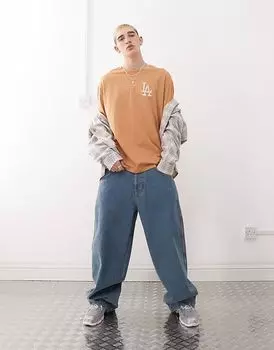 Футболка New Era LA Dodgers большого размера оранжевого цвета