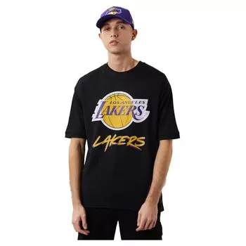 Футболка New Era Los Angeles Lakers NBA Script Mesh, черный