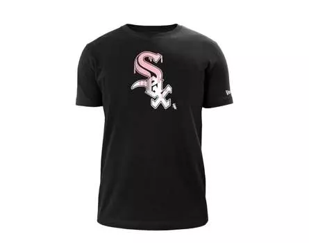 Футболка New Era MLB Chicago White Sox Team Drip WS черная/розовая 12872656