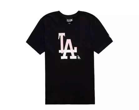 Футболка New Era MLB Los Angeles Dodgers Team Drip WS черная/розовая 12872653