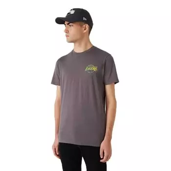 Футболка New Era NBA Fade Logo Los Angeles Lakers, серый