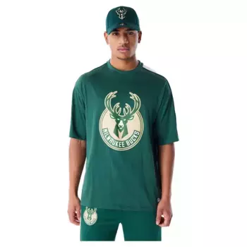 Футболка New Era NBA Panel Milwaukee Bucks, зеленый