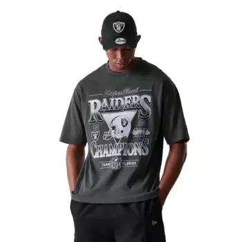 Футболка New Era NFL Washed Super Bowl Oversized Las Vegas Raiders, серый