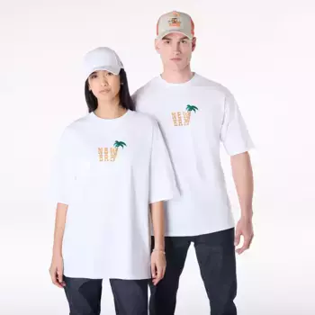 Футболка New Era с принтом напитка большого размера, белый