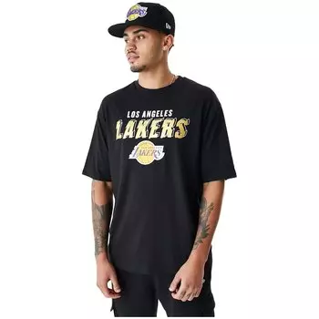 Футболка New Era Team Script Los Angeles Lakers, черный
