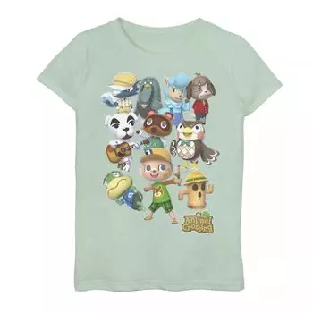 Футболка New Leaf Villager с графическим изображением Nintendo Animal Crossing для девочек 7–16 лет Licensed Character