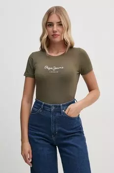 Футболка NEW VIRGINIA SS N Pepe Jeans, зеленый