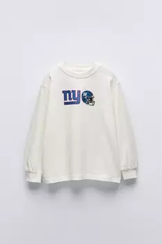 Футболка new york giants nfl ZARA, устрично-белый