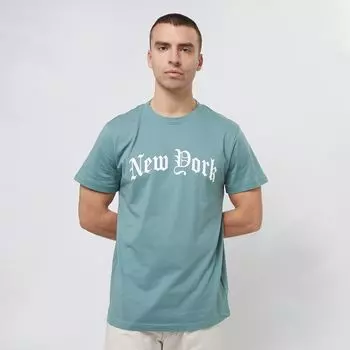 Футболка New York Wording Mister Tee, цвет dustyblue