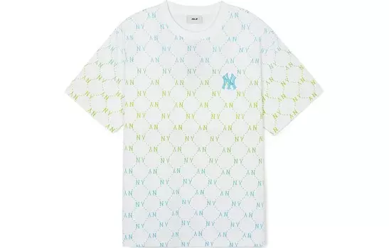 Футболка New York Yankees унисекс бирюзового цвета Mlb, голубой