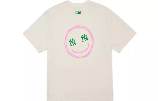 Футболка New York Yankees унисекс кремово-белая Mlb, кремовый/белый