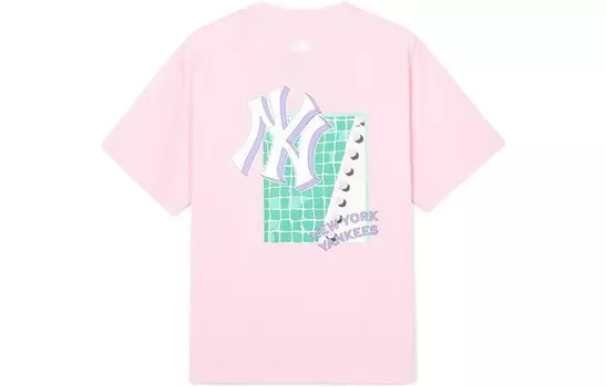 Футболка New York Yankees унисекс розового цвета Mlb, светло-розовый