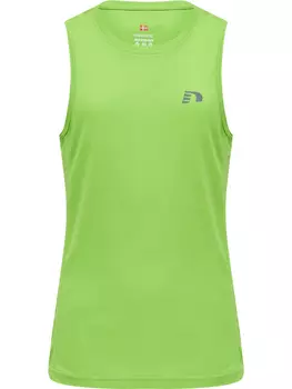 Футболка Newline S/L Kids Core Running Singlet, цвет GREEN FLASH