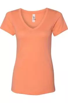 Футболка Next Level Women's Ideal с V-образным вырезом, светло-оранжевый