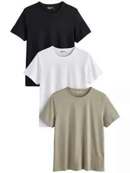 Футболка Next Shirt, цвет taupe/black/white
