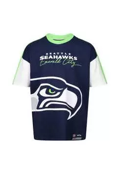 Футболка nfl seahawks seattle cut and sew oversize для всех фанатов seattle seahawks Re:Covered, синий