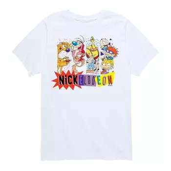 Футболка Nickelodeon All Stars "Nickelodeon" для мальчиков 8–20 лет в стиле 90-х годов Licensed Character, белый