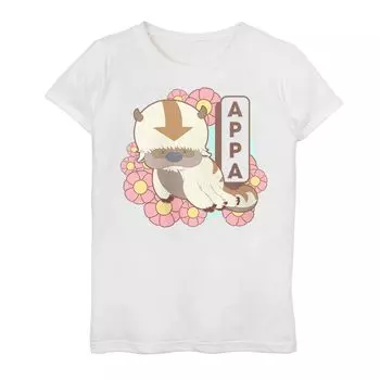 Футболка Nickelodeon Avatar The Last Airbender для девочек 7–16 лет в стиле чиби Spring Appa с графикой Nickelodeon