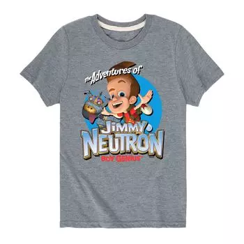 Футболка Nickelodeon Jimmy Neutron Adventures для мальчиков 8–20 лет Licensed Character, серый