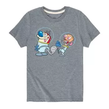 Футболка Nickelodeon Ren & Stimpy Space Fart для мальчиков 8–20 лет Licensed Character