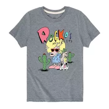 Футболка Nickelodeon Rocko «Современная жизнь в пустыне» для мальчиков 8–20 лет Licensed Character, серый