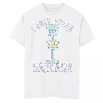 Футболка Nickelodeon SpongeBob SquarePants для мальчиков 8–20 лет с рисунком «Сквидвард и сарказм» Licensed Character