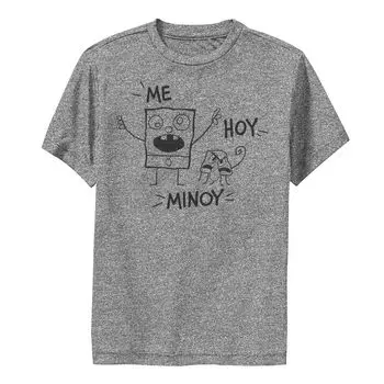 Футболка Nickelodeon SpongeBob SquarePants Me Hoy Minoy для мальчиков 8–20 лет с набросками и рисунком. Nickelodeon
