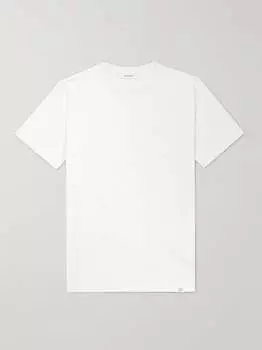 Футболка Niels Slim-Fit из органического хлопкового джерси NORSE PROJECTS, белый