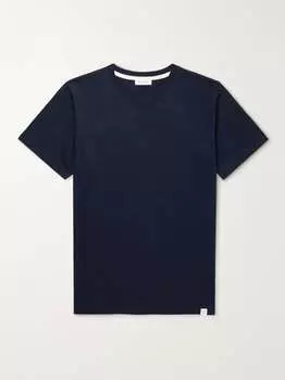 Футболка Niels Slim-Fit из органического хлопкового джерси NORSE PROJECTS, нави