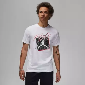 Футболка Nike Air Jordan Men's Printed, белый/черный/красный