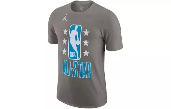 Футболка Nike AS NBA мужская серая Jordan, серый