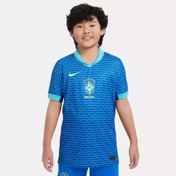 Футболка Nike Brazil 2024 Stadium Away для детей, синий