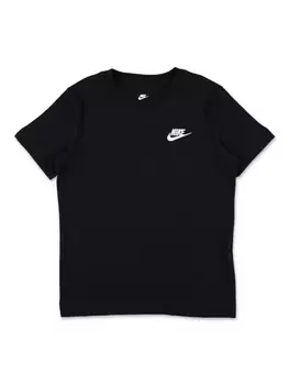 Футболка Nike Kids с вышитым логотипом, черный