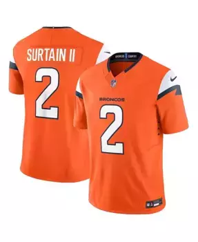 Футболка Nike Patrick Surtain II Denver Broncos Vapor F.U.S.E. Limited для мужчин Fanatics, оранжевый