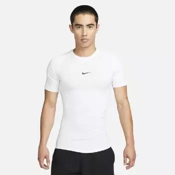 Футболка Nike Pro Men's Dri-FIT Tight Short-Sleeve Fitness, белый