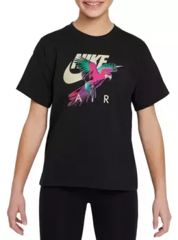 Футболка Nike с рисунком Air Parrot для девочек, черный