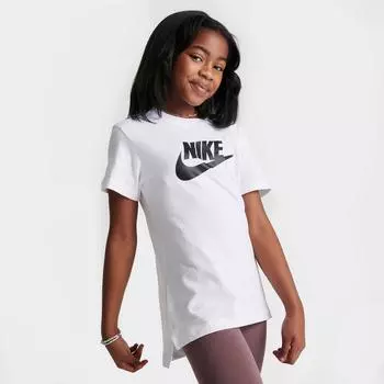 Футболка Nike Sportswear Basic Futura для девочек, белый
